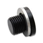 Vibrant M10 x 1.25 Metric Aluminum Port Plug with Crush Washer