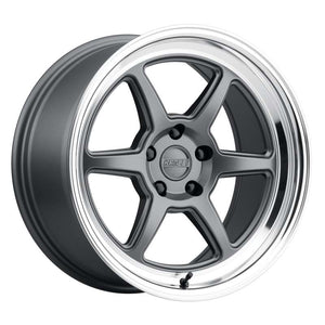 Kansei K14G Roku 18x9.5in / 5x110 BP / 38mm Offset / 73.1mm Bore - Grey & Machined Lip Wheel