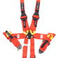 NRG FIA 6pt 2in. Shoulder Belt for HANS Device/ Rotary Cam Lock Buckle/ 3in. Waist Belt - Red