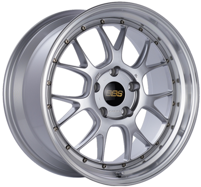 BBS LM-R 19x9.5 5x130 ET40 CB71.6 Diamond Silver Center Diamond Cut Lip Wheel