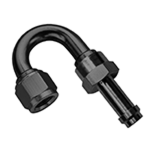 Fragola -8AN 180 Degree EZ Street Hose End Black