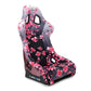 NRG FRP Bucket Seat PRISMA Japanese Cherry Blossom Edition W/ Pink Pearlized Back - Large