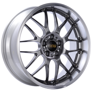 BBS RS-GT 18x9.5 5x112 ET32 Diamond Black Center Diamond Cut Lip Wheel -82mm PFS/Clip Required