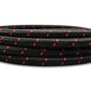 Vibrant -8 AN Two-Tone Black/Red Nylon Braided Flex Hose (10 foot roll)