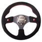 NRG Reinforced Steering Wheel (320mm) Blk Suede w/Dual Buttons