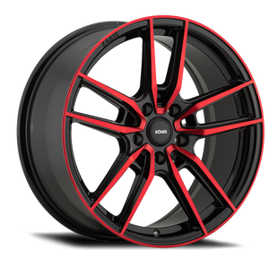 Konig Myth 16x7.5 5x114.3 ET43 Gloss Black w/ Red Tinted Clearcoat