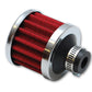 Vibrant Crankcase Breather Filter w/ Chrome Cap 2 1/8in 55mm Cone ODx2 5/8in 68mm Tallx3/8in 9mm ID