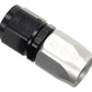 Russell Performance -8 AN Black/Silver Straight Full Flow Hose End