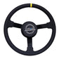 NRG Reinforced Steering Wheel (380mm) Nascar/ Alcantara 3 Spoke w/ NRG Logo/ Removable Crushed Pad