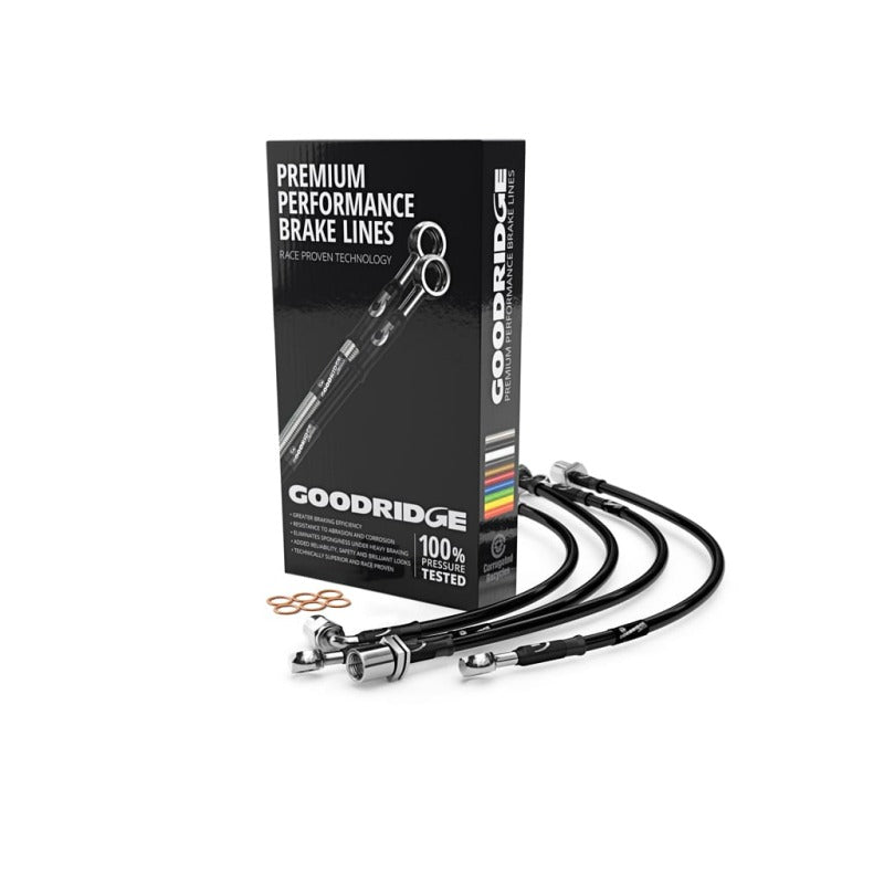 Goodridge 14-18 Subaru Forester 2.0L Stainless Steel Brake Lines - Black