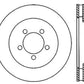 StopTech 05-10 Ford Mustang GT Front Right Slotted & Drilled Rotor