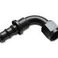 Vibrant -10AN Push-On 90 Deg Hose End Fitting - Aluminum