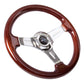 NRG Classic Wood Grain Steering Wheel (330mm) Wood Grain w/Chrome 3-Spoke Center