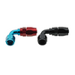 Fragola -8AN x 90 Degree Pro-Flow Hose End - Blue/Red