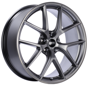 BBS CI-R 19x9 5x120 ET20 Platinum Silver Polished Rim Protector Wheel -82mm PFS/Clip Required