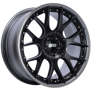 BBS CH-RII 21x9.5 5x112 ET33 Satin Black Center Platinum Lip SS Rim Prot Wheel PFS Req w/MS Etching