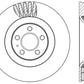 StopTech Slotted & Drilled Sport Brake Rotor - 2015 Ford Mustang Non-Brembo - Front Left