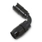 Russell Performance 5/16in SAE Quick Disc Female to -6 Hose Black 90 Degree Hose End