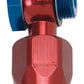 Russell Performance -6 AN Carb Banjo Adapter Fitting (Red/Blue)