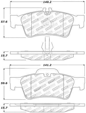 StopTech Street Touring Mercedes Benz Rear Brake Pads