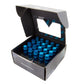 NRG 700 Series M12 X 1.25 Steel Lug Nut w/Dust Cap Cover Set 21 Pc w/Locks & Lock Socket - Blue