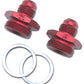 Russell Performance -6 AN Carb Adapter Fittings (2 pcs.) (Red)