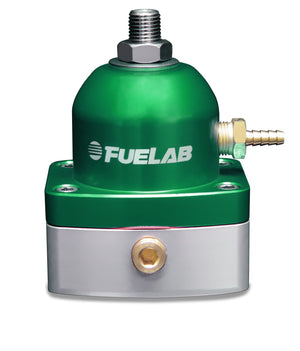 Fuelab 545 EFI Adjustable Mini FPR In-Line 90-125 PSI (1) -6AN In (1) -6AN Return - Green