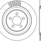 StopTech Cross Drilled Sport Brake Rotor - 2015 Ford Mustang - Rear Right