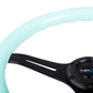 NRG Classic Wood Grain Steering Wheel (350mm) Minty Fresh Color Grip w/Black 3-Spoke Center