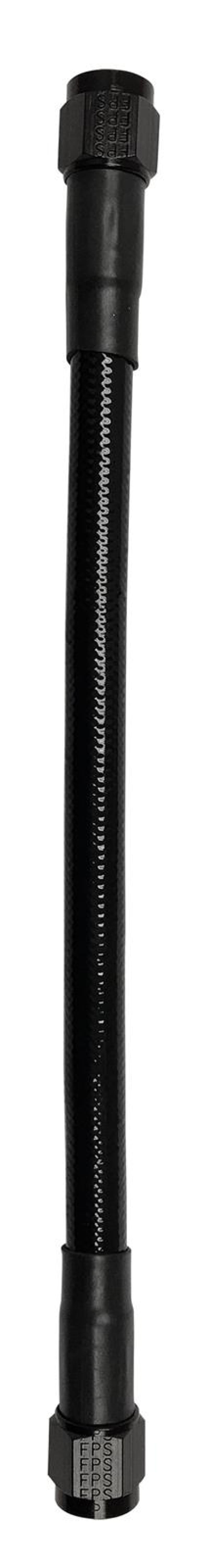 Fragola -8AN Ext Black PTFE Hose Assembly Straight x Straight 72in