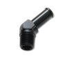 Vibrant 1/4 NPT to 3/8in Barb Straight Fitting 45 Deg Adapter - Aluminum