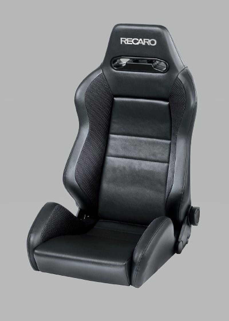 Recaro Speed Seat - Black Vinyl/Saturn Black/Black AM Vinyl w/Silver Logo