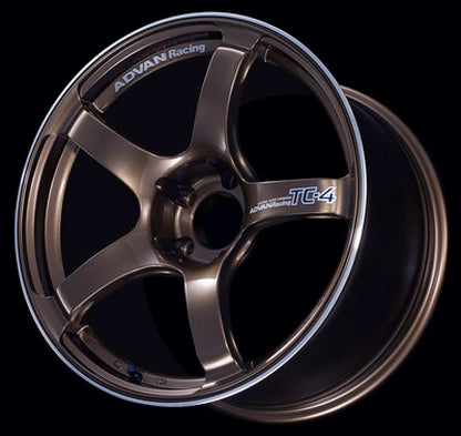 Advan TC4 17x9 +63 5x114.3 Racing Umber Bronze and Ring Wheel