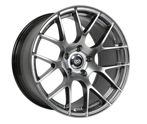 Enkei Raijin 18x8 32mm Offset 5x120 Bolt Pattern 72.6 Bore Diamter Hyper Silver Wheel