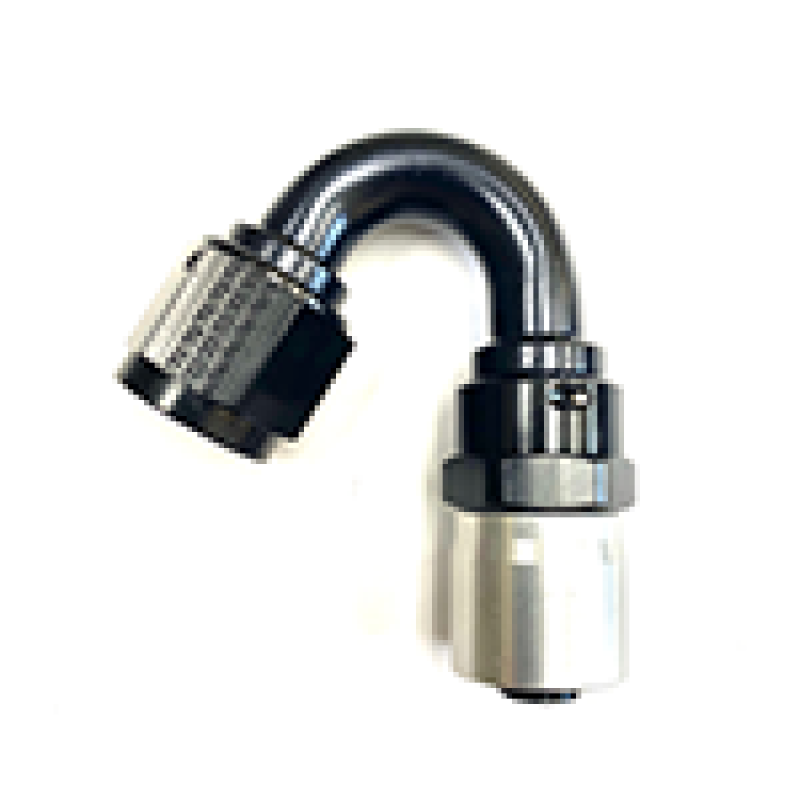 Fragola -12AN Male Rad. Fitting x 150 Degree Sport Crimp Hose End