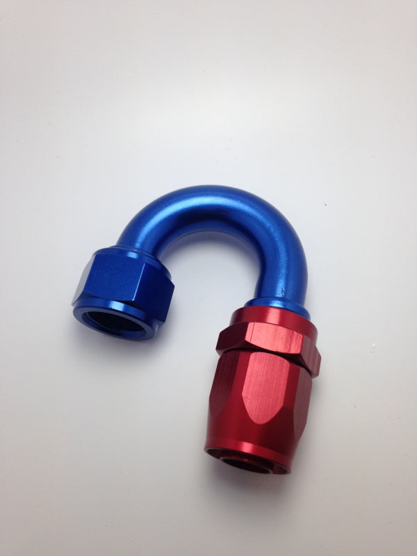 Fragola -10AN Nut x -12AN Hose Reducing Hose End - Blue/Red 180 Degree