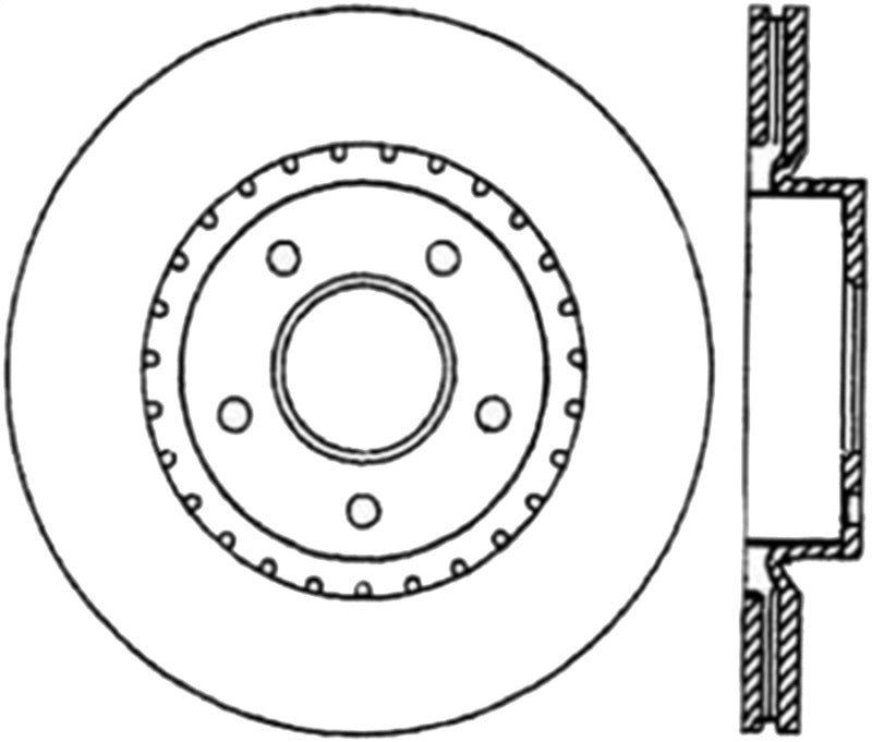 StopTech Power Slot 03-05 350Z / 03-04 G35 / 03-05 G35X CRYO Slotted Front Left Rotor