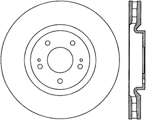 StopTech 03-06 Mitsubishi Lancer SportStop Cryo Slotted & Drilled Front Left Rotor