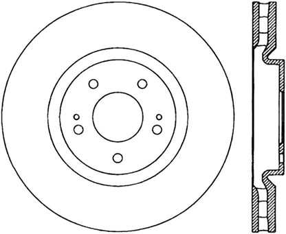 StopTech 03-06 Mitsubishi Lancer Evo AWD Drilled Right Front Rotor