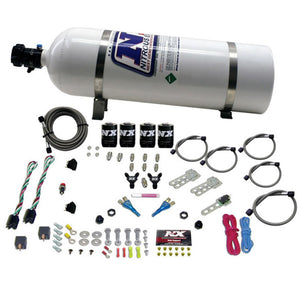 Nitrous Express Sport Compact EFI Dual Stage Nitrous Kit (35-75 x 2) w/15lb Bottle