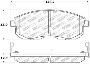 StopTech Performance 02-05 Infiniti G35 / 07-09 Nissan Altima/Sentra / 6/02-05 350Z Front Brake Pa