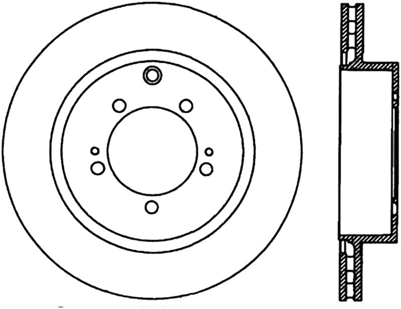 StopTech Power Slot 03-06 Evo 8 & 9 Cryo Slotted Right Rear Rotor