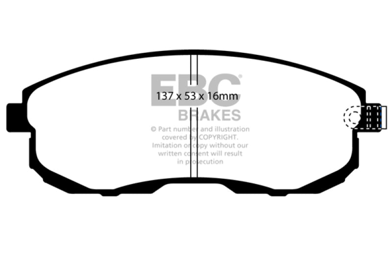 EBC 02-03 Infiniti G20 2.0 Redstuff Front Brake Pads