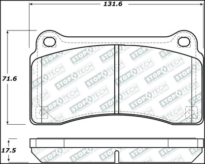 StopTech Street Select 09-18 Nissan GT-R Rear Brake Pads