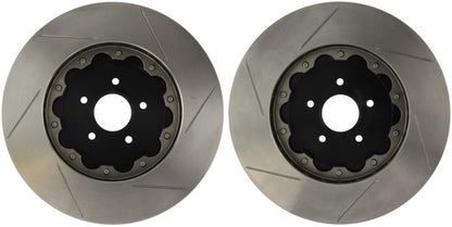 StopTech 03-08 Nissan 350Z AeroRotor Drilled Zinc Coated Rear Rotor Pair