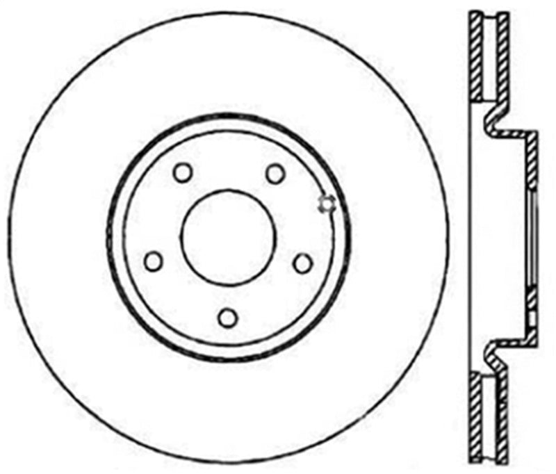 StopTech Power Slot 03-07 350z/ 03-04 G35 w/ Brembo SportStop CRYO Slotted Rear Left Rotor