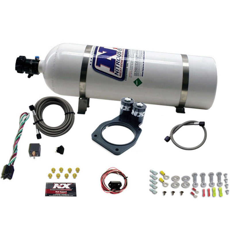 Nitrous Express 10-15 Chevrolet Camaro Nitrous Plate Kit (50-150HP) w/15lb Bottle