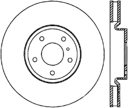 StopTech 03-04 Infiniti G35/03-08 NIssan 350z Cryo Slotted & Drilled Front Left Rotor (w/Brembo)