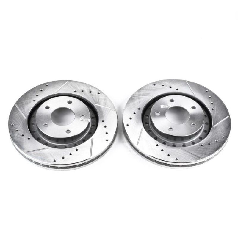 Power Stop 94-96 Dodge Stealth Front Evolution Drilled & Slotted Rotors - Pair